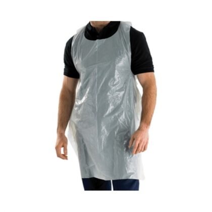 Pechera plastica blanca 65cm x 105cm x 100 und